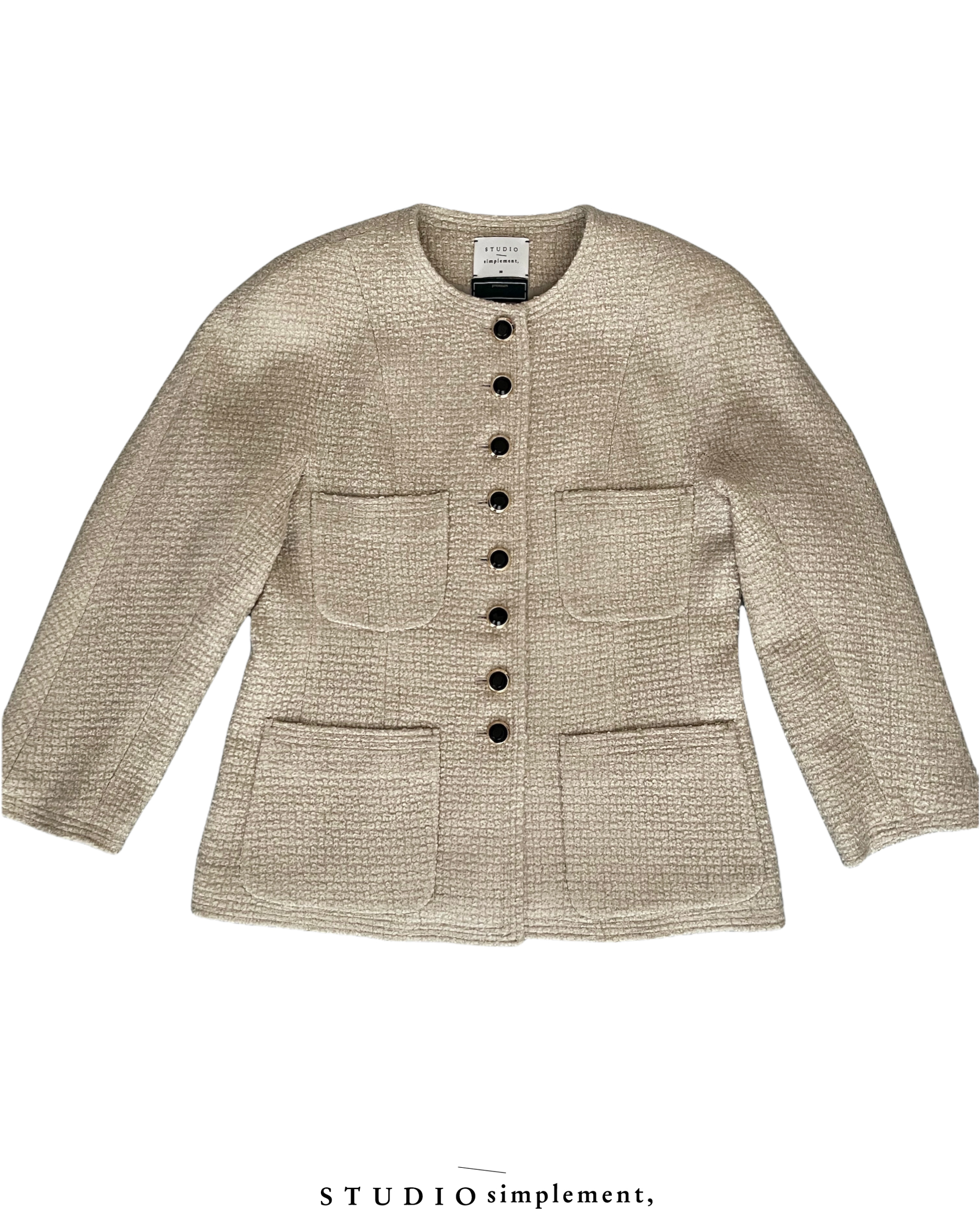 238 N.Dome Tweed Jacket (by FINETEX) - beige (Pre-order)